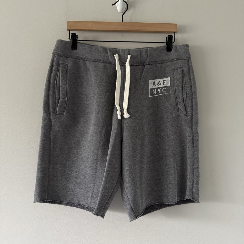 Abercrombie & Fitch Sweat Shorts Mens Large Drawstring Gym Workout Loungewear